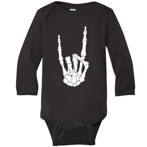 Skeleton Rocks Baby Long Sleeve Bodysuit