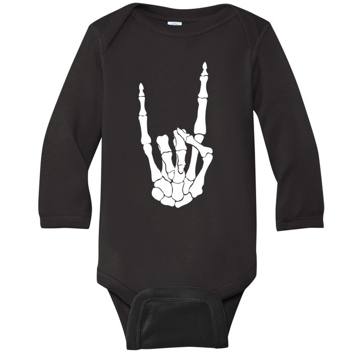 Skeleton Rocks Baby Long Sleeve Bodysuit