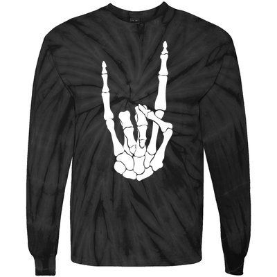 Skeleton Rocks Tie-Dye Long Sleeve Shirt