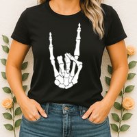 Skeleton Rocks Womens T-Shirt