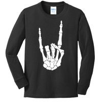 Skeleton Rocks Kids Long Sleeve Shirt