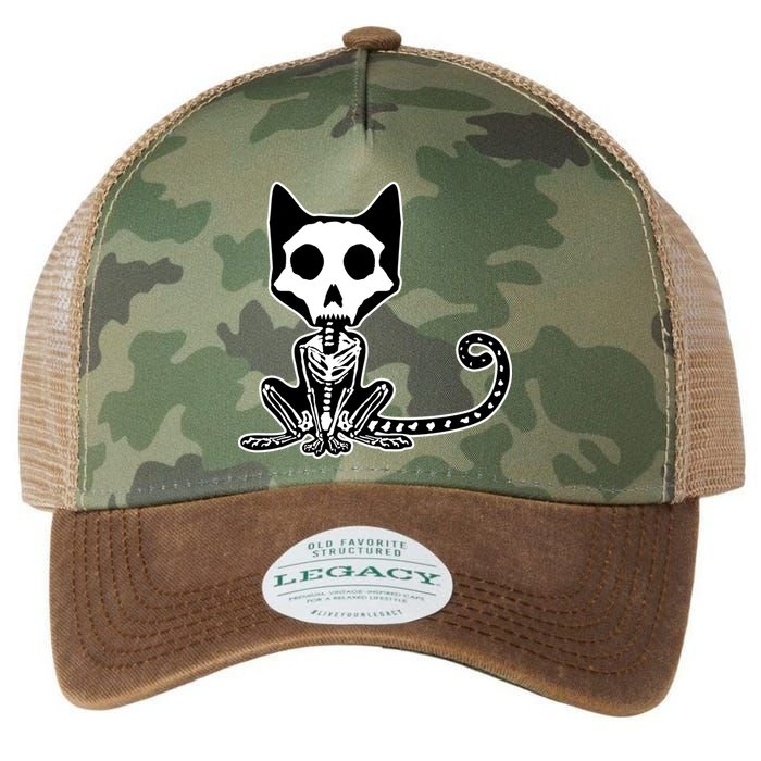 Skeleton X-Ray Cat Day Of The Dead Legacy Tie Dye Trucker Hat