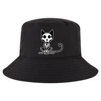 Skeleton X-Ray Cat Day Of The Dead Cool Comfort Performance Bucket Hat