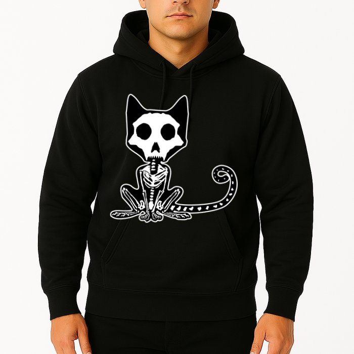 Skeleton X-Ray Cat Day Of The Dead Hoodie