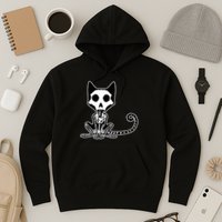 Skeleton X-Ray Cat Day Of The Dead Hoodie
