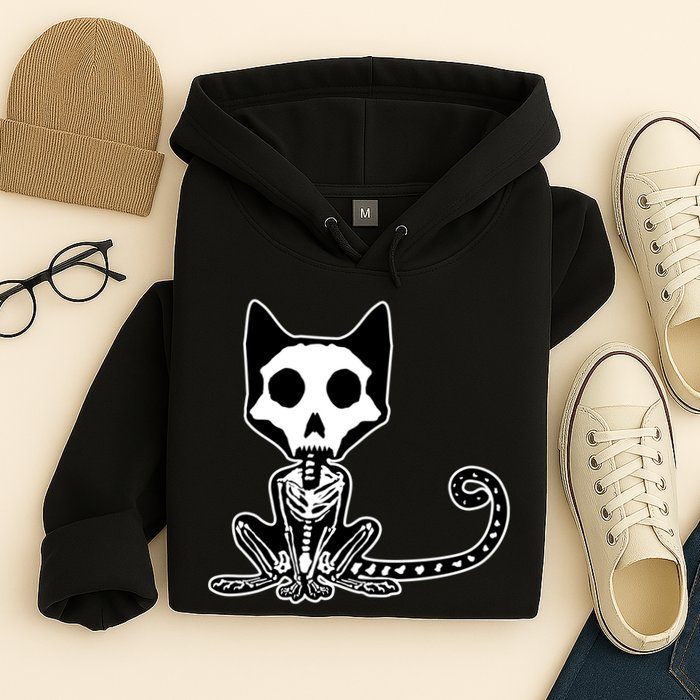 Skeleton X-Ray Cat Day Of The Dead Hoodie