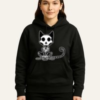 Skeleton X-Ray Cat Day Of The Dead Hoodie