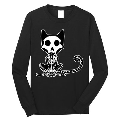 Skeleton X-Ray Cat Day Of The Dead Long Sleeve Shirt