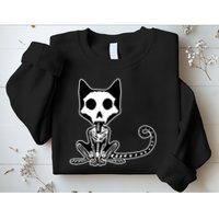 Skeleton X-Ray Cat Day Of The Dead Sweatshirt