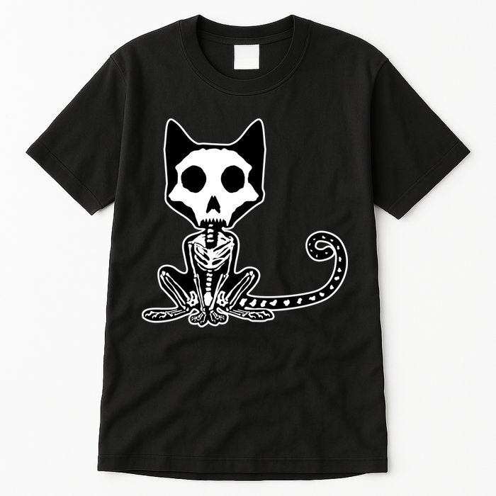 Skeleton X-Ray Cat Day Of The Dead Tall T-Shirt