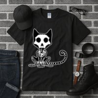 Skeleton X-Ray Cat Day Of The Dead Tall T-Shirt