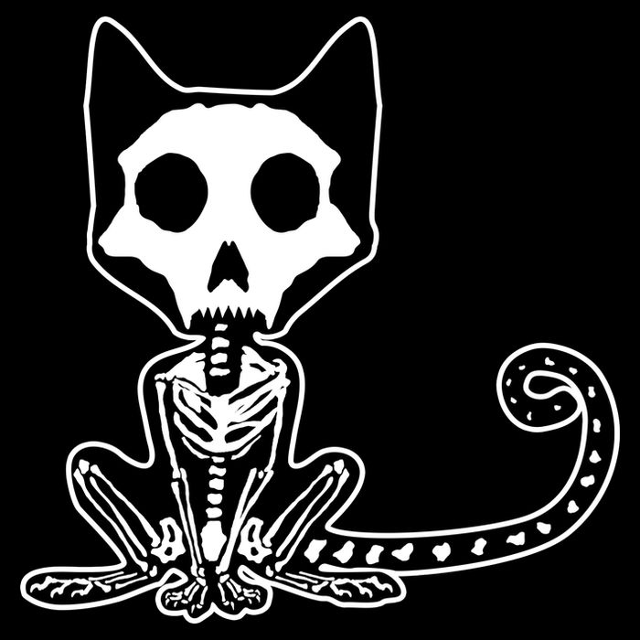 Skeleton X-Ray Cat Day Of The Dead 7-Panel Snapback Hat