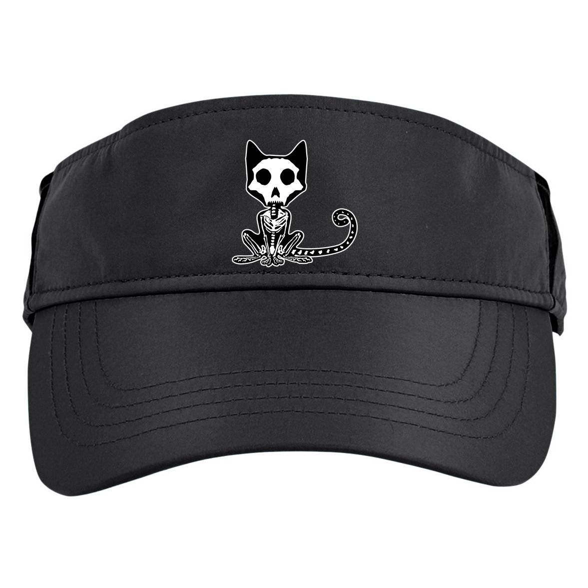 Skeleton X-Ray Cat Day Of The Dead Adult Drive Performance Visor