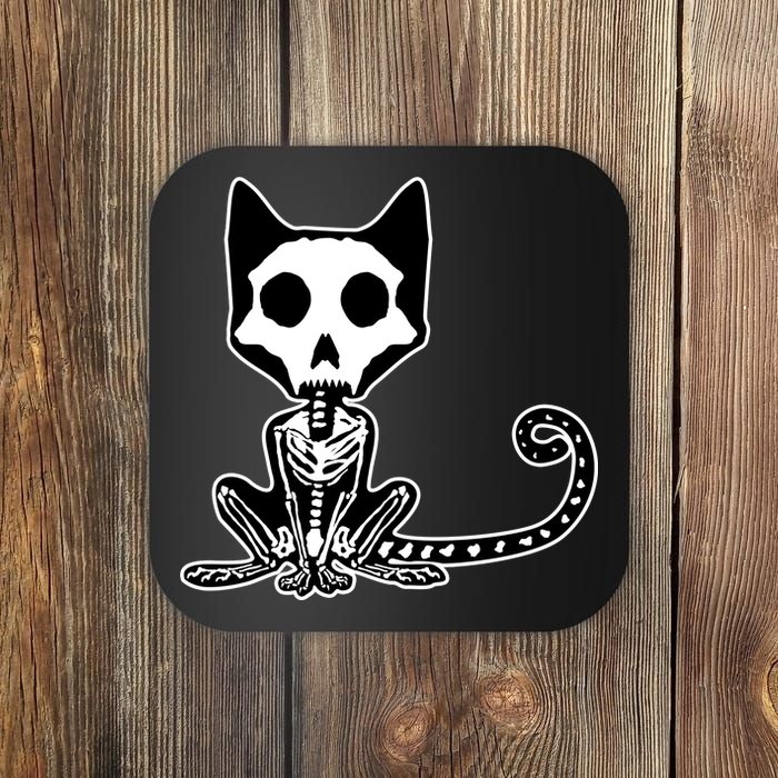 Skeleton X-Ray Cat Day Of The Dead Coaster