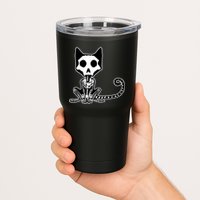Skeleton X-Ray Cat Day Of The Dead Tumbler