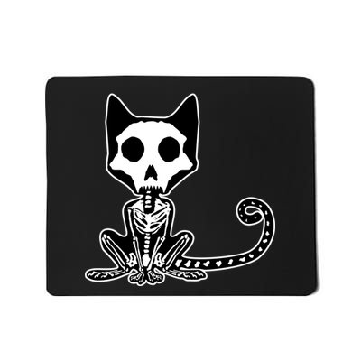 Skeleton X-Ray Cat Day Of The Dead Mousepad