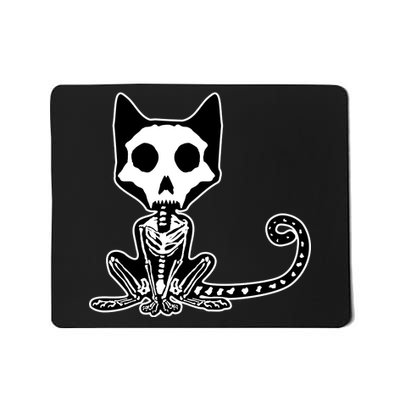 Skeleton X-Ray Cat Day Of The Dead Mousepad