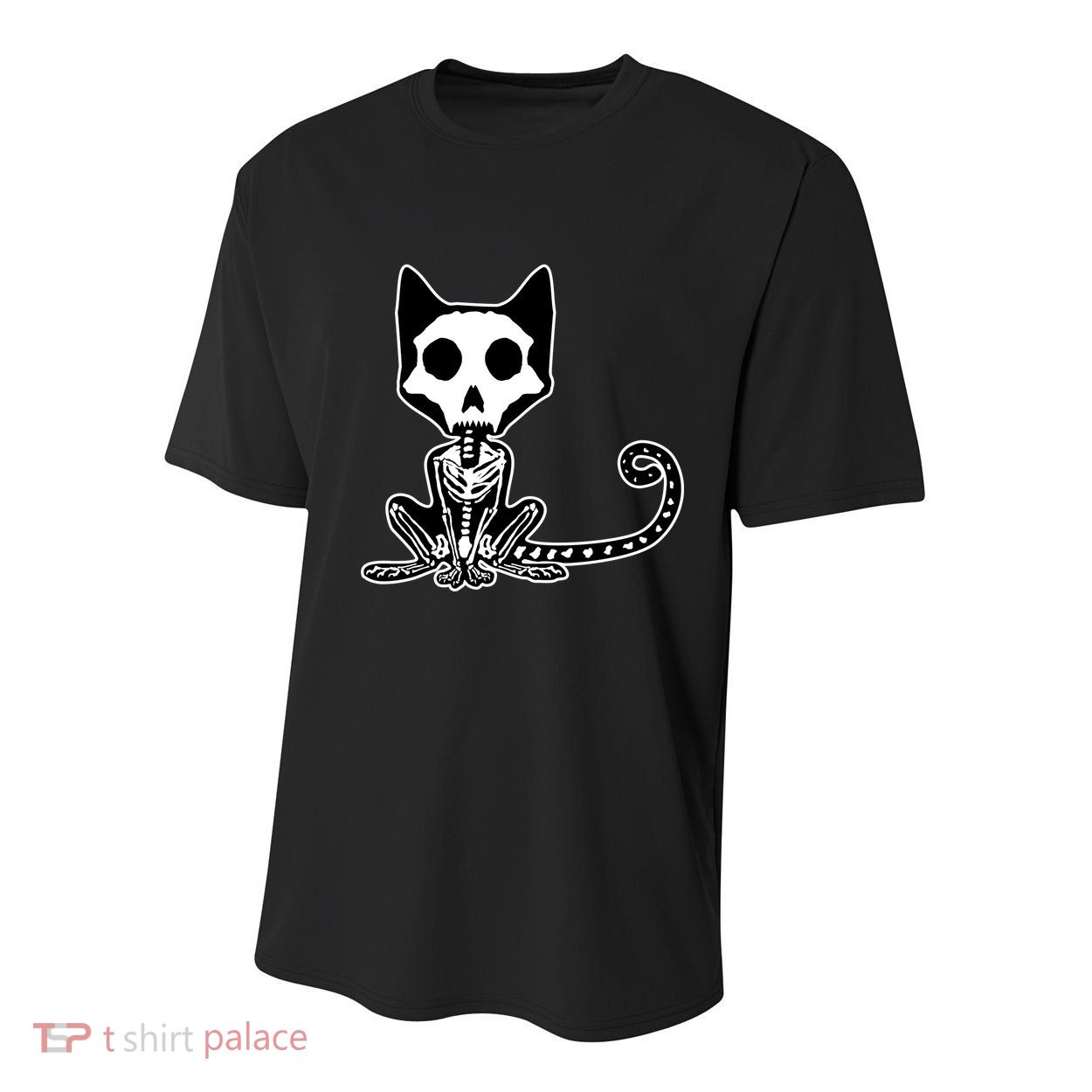 Skeleton X-Ray Cat Day Of The Dead Youth Performance Sprint T-Shirt