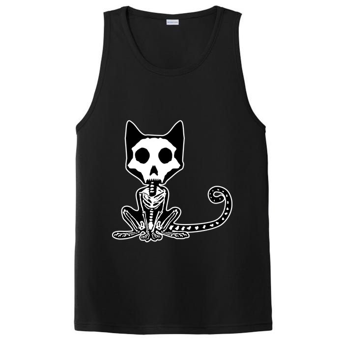 Skeleton X-Ray Cat Day Of The Dead PosiCharge Competitor Tank