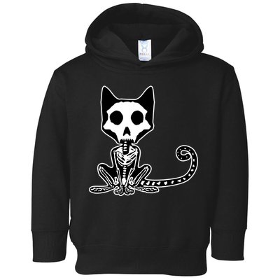 Skeleton X-Ray Cat Day Of The Dead Toddler Hoodie