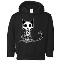 Skeleton X-Ray Cat Day Of The Dead Toddler Hoodie