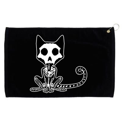 Skeleton X-Ray Cat Day Of The Dead Grommeted Golf Towel