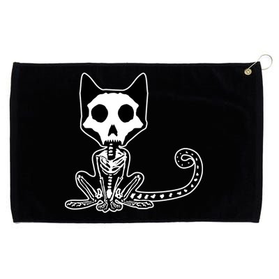 Skeleton X-Ray Cat Day Of The Dead Grommeted Golf Towel