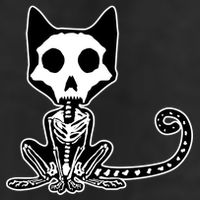 Skeleton X-Ray Cat Day Of The Dead Microfiber Hand Towel