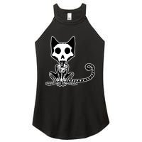 Skeleton X-Ray Cat Day Of The Dead Women's Perfect Tri Rocker Tank