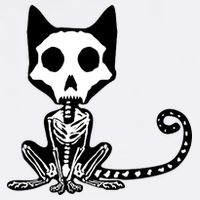 Skeleton X-Ray Cat Day Of The Dead Garment-Dyed Sweatshirt