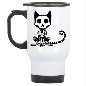 Skeleton X-Ray Cat Day Of The Dead Stainless Steel Travel Mug