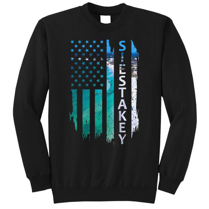 Siesta Key Florida Summer Sunset American Flag Patriotic Sweatshirt