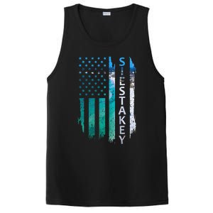 Siesta Key Florida Summer Sunset American Flag Patriotic PosiCharge Competitor Tank