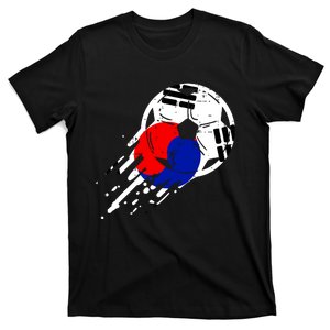 South Korea Flag Soccer Ball Football Fan Women T-Shirt