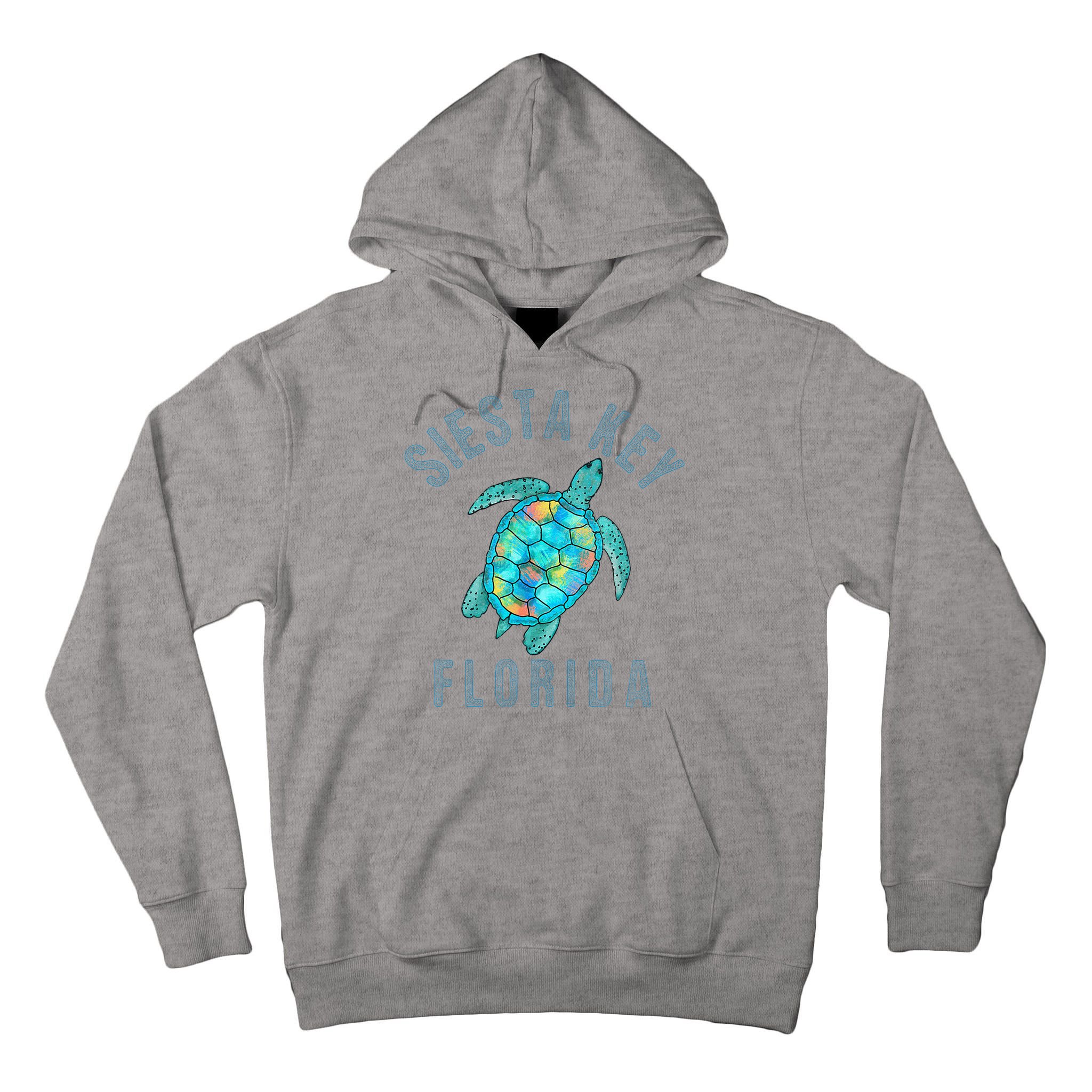 Siesta Key FL Beach Design Sea Turtle Illustration Gift Tall Hoodie