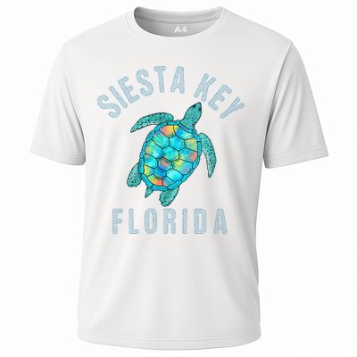 Siesta Key FL Beach Design Sea Turtle Illustration Gift Performance Shirt