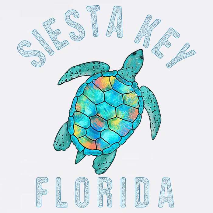 Siesta Key FL Beach Design Sea Turtle Illustration Gift Cooling Performance Crew T-Shirt