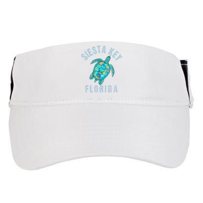Siesta Key FL Beach Design Sea Turtle Illustration Gift Adult Drive Performance Visor