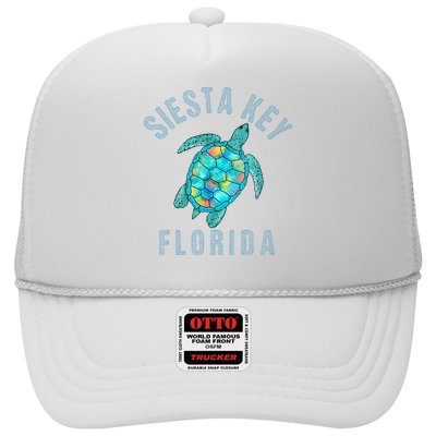 Siesta Key FL Beach Design Sea Turtle Illustration Gift Trucker Hat
