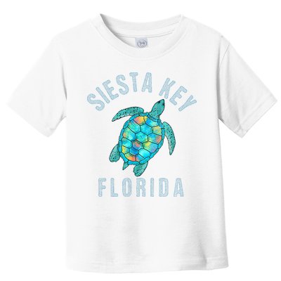 Siesta Key FL Beach Design Sea Turtle Illustration Gift Toddler T-Shirt