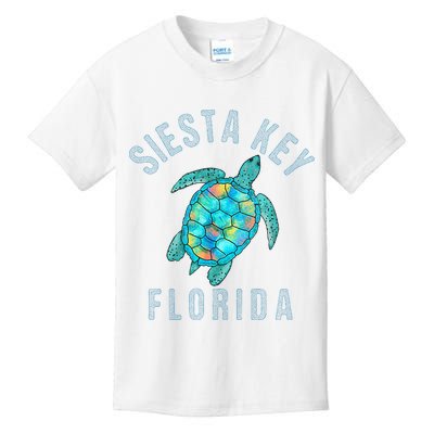 Siesta Key FL Beach Design Sea Turtle Illustration Gift Kids T-Shirt