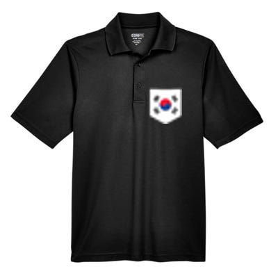 South Korea Flag With Printed South Korean Flag Pocket Men's Origin Performance Pique Polo