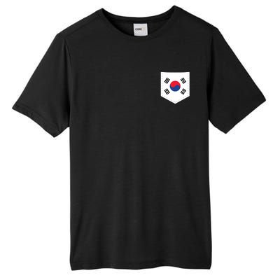 South Korea Flag With Printed South Korean Flag Pocket Tall Fusion ChromaSoft Performance T-Shirt