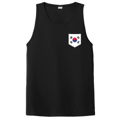 South Korea Flag With Printed South Korean Flag Pocket PosiCharge Competitor Tank