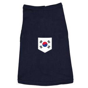 South Korea Flag With Printed South Korean Flag Pocket Doggie Tank