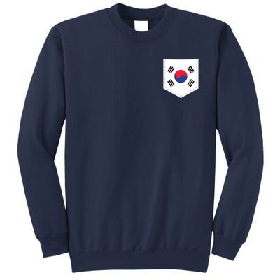 South Korea Flag With Printed South Korean Flag Pocket Sweatshirt