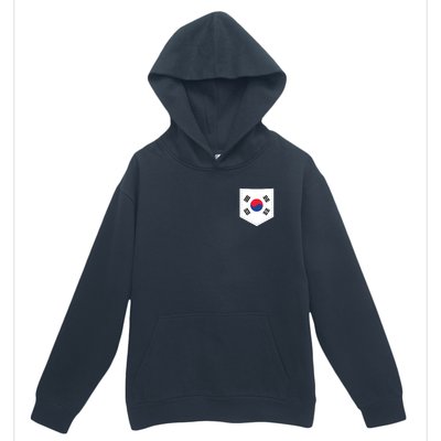 South Korea Flag With Printed South Korean Flag Pocket Urban Pullover Hoodie