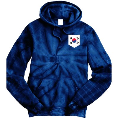 South Korea Flag With Printed South Korean Flag Pocket Tie Dye Hoodie