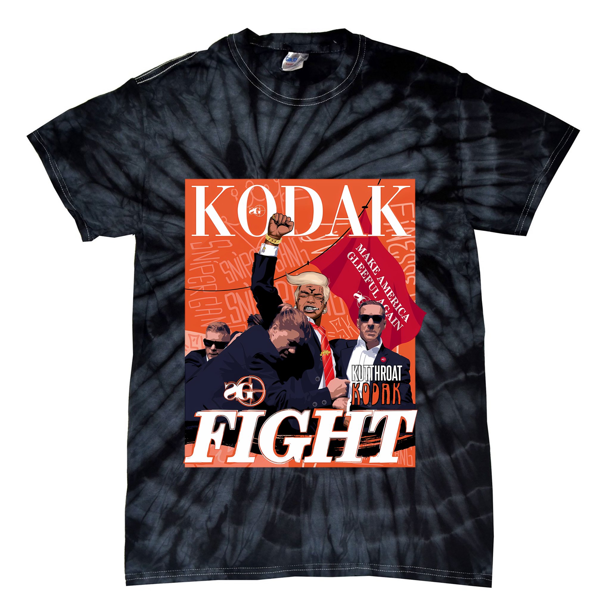 Snipergangapparel Kodak Fight Kutthroat Kodak Tie-Dye T-Shirt