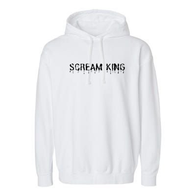 Scream King Funny Halloween Garment-Dyed Fleece Hoodie